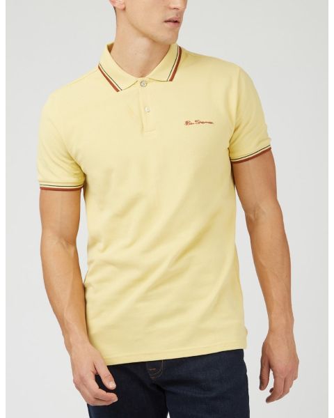 Ben Sherman Casual Short Sleeve Polo Shirt Lemon | Jean Scene