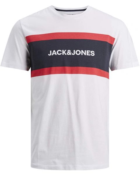 Jack & Jones Shake Print Crew Neck T-Shirt White