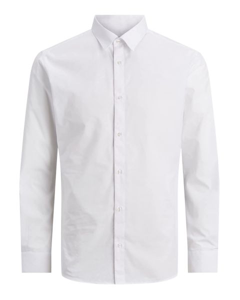 Jack & Jones Joseph Plain Long Sleeve Shirt White