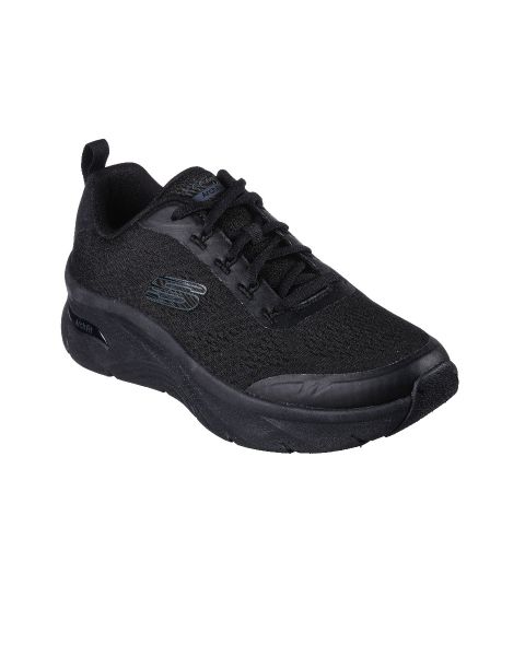 Skechers Arch Fit D'Lux Sumner Trainers All Black Mesh