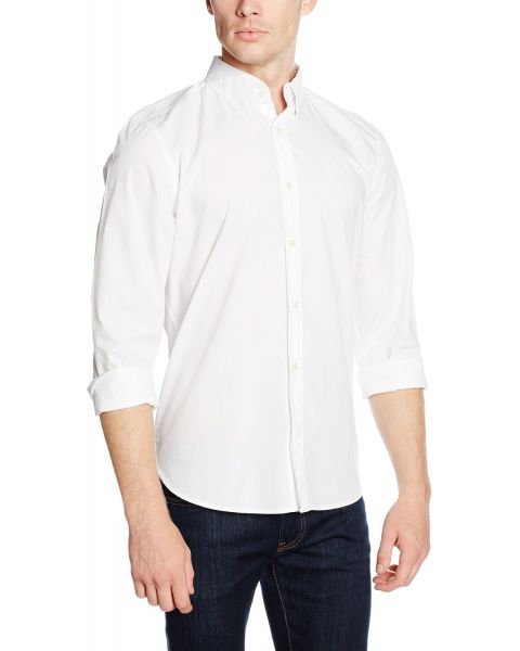 French Connection Plain Long Sleeve Shirt White | Jean Scene