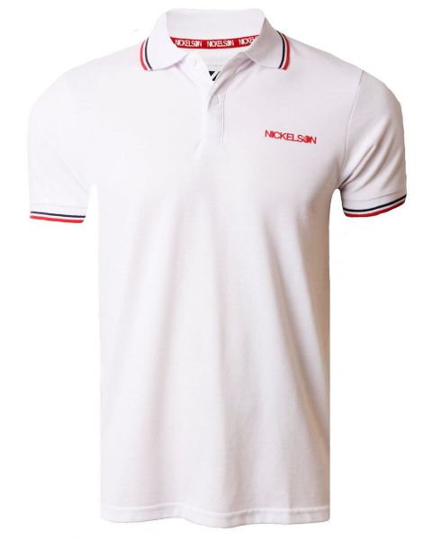 Nickelson Men's Old Street Polo Shirt Optic White