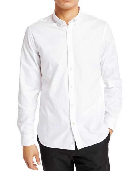 Timberland Long Sleeve Regular Logo Shirt Long Sleeve White | Jean Scene