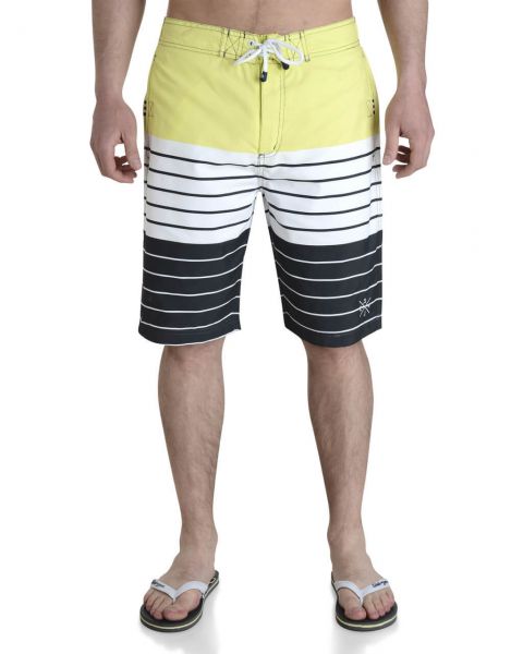 Smith & Jones Beach Swim Shorts & Flip Flop Set Stripe Yellow Image