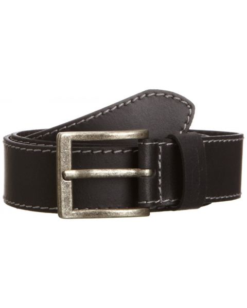 Wrangler Basic Stitched Leather Belt Black Image