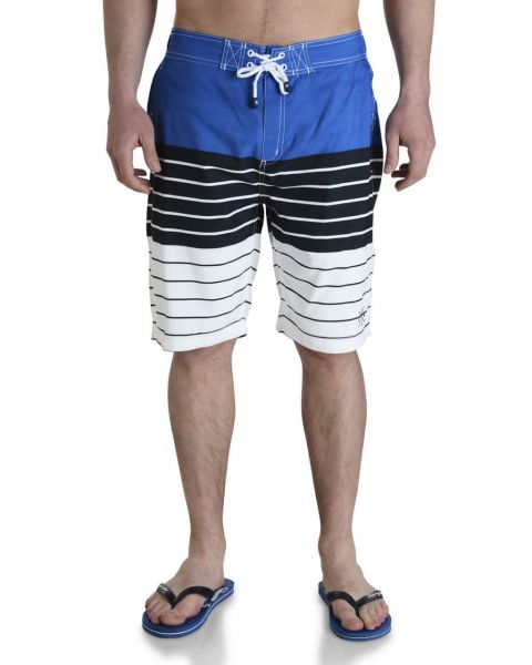 Smith & Jones Beach Swim Shorts & Flip Flop Set Stripe Blue Image