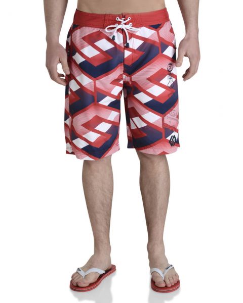 Smith & Jones Beach Swim Shorts & Flip Flop Set Latitude Red Image