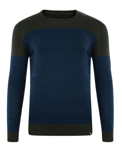 Blend Crew Neck Knitted Pullover Duffel Green Blue Image