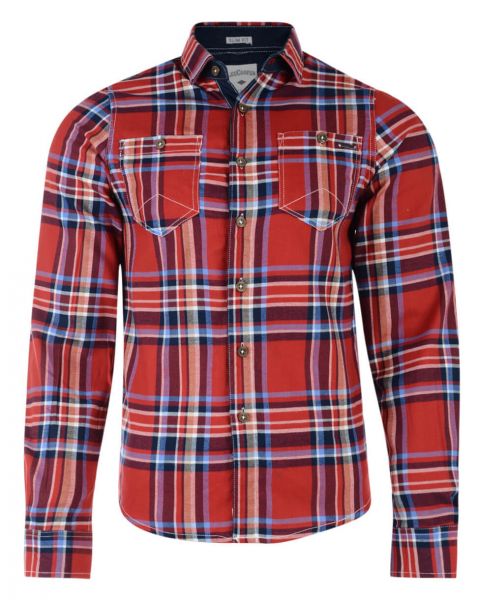 Lee Cooper Long Sleeve Check Shirt Red Image