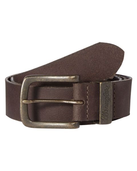 Wrangler Basic Metal Loop Leather Belt Brown Image