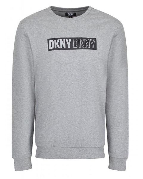 DKNY River Long Sleeve Lounge Top Grey Marl | Jean Scene