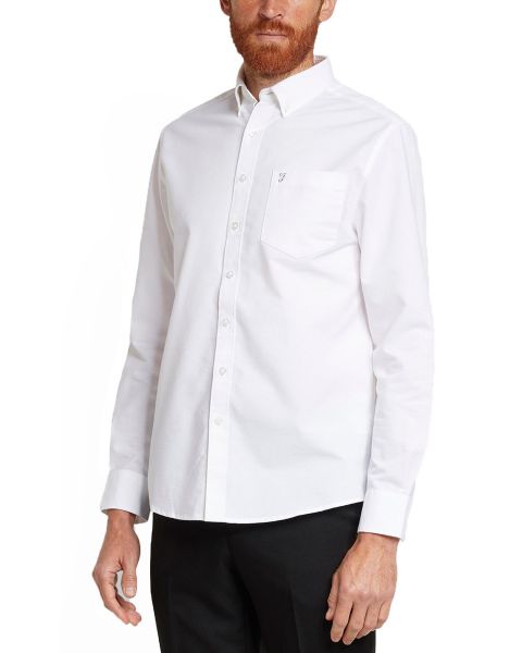 Farah Drayton Long Sleeve Shirt White