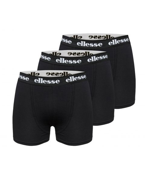 Ellesse Men's Hali Boxer Shorts 3 Pack Black | Jean Scene