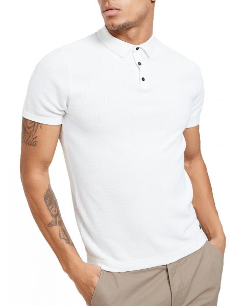 Threadbare Polo Neck Jumper Shirt Off White | Jean Scene