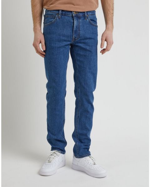 Lee Daren Zip Regular Straight Denim Jeans Stoneage Mid