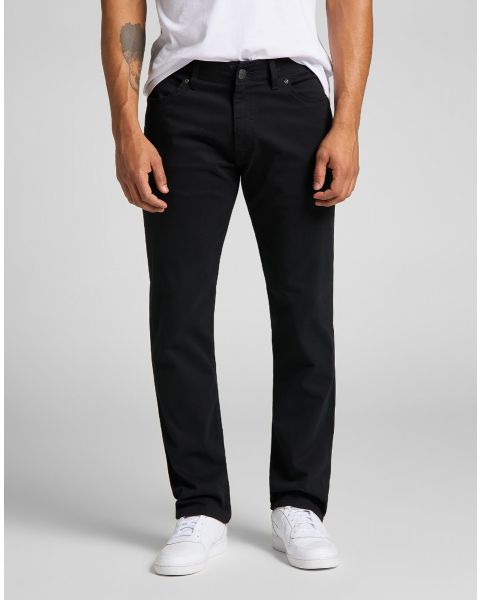 Lee Extreme Motion Straight Twill Stretch Chino Jeans Black | Jean Scene