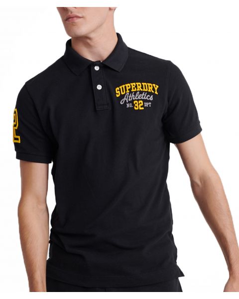 Superdry Men's Classic Superstate Polo Shirt Black | Jean Scene