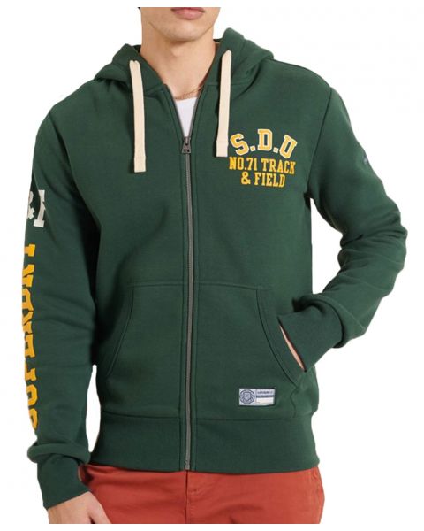 Superdry Track & Field Graphic Zip Hooded Sweatshirts Enamel | Jean Scene