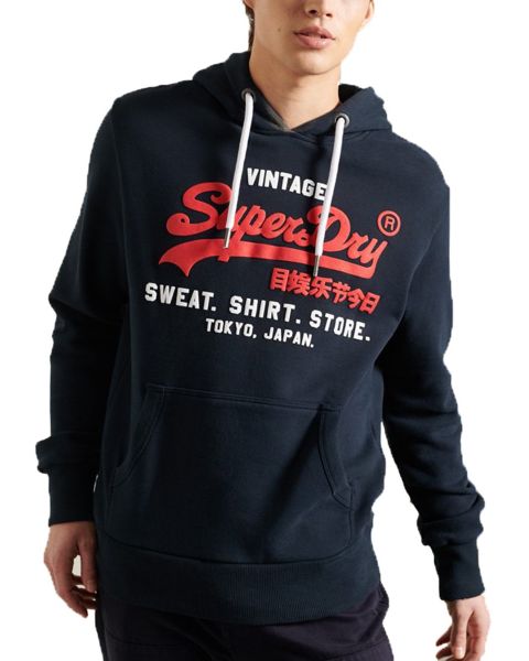 Superdry Sweat Shop Duo Hooded Sweatshirts Eclipse Navy | Jean Scene