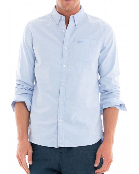 Superdry Vintage Oxford Long Sleeve Shirt Classic Blue
