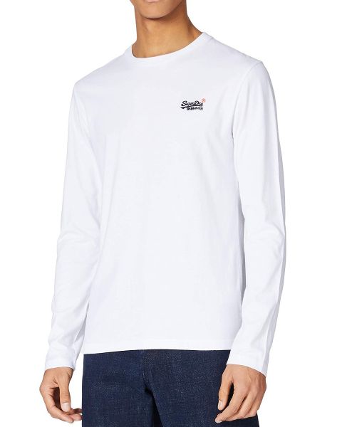 Superdry Orange Label Embroided Long Sleeve Top Optic