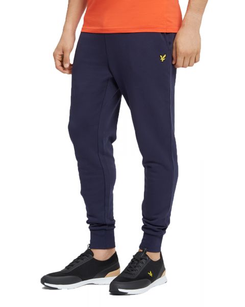Lyle & Scott Men's Skinny Logo Jogging Bottoms Navy | Jean Scene