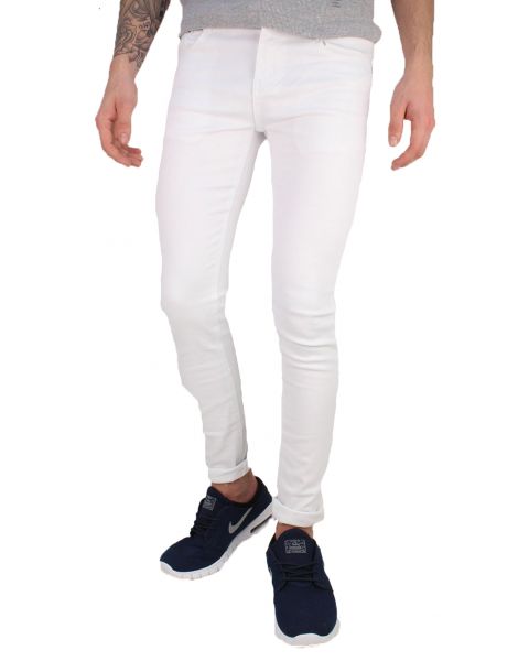 Soul Star Slim Tapered Skinny Fit White Denim Jeans | Jean Scene