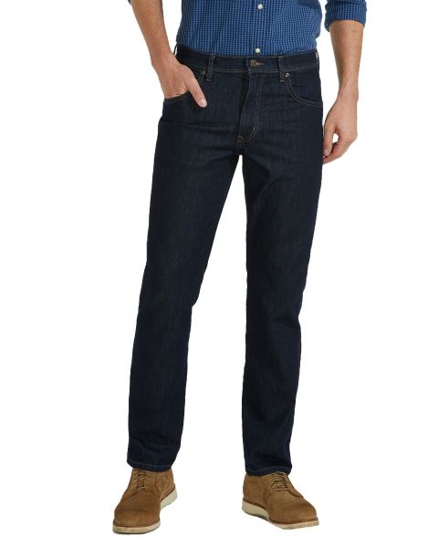 Wrangler Durable Stretch Denim Jeans Rinsewash Blue | Men's Wrangler Jeans | Jean Scene