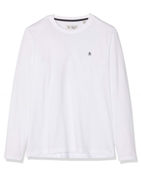 Original Penguin Pin Point Long Sleeve Top Bright White