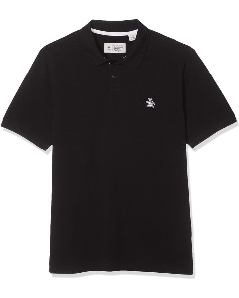 Original Penguin Raised Rib Short Sleeve Polo Shirt True Black