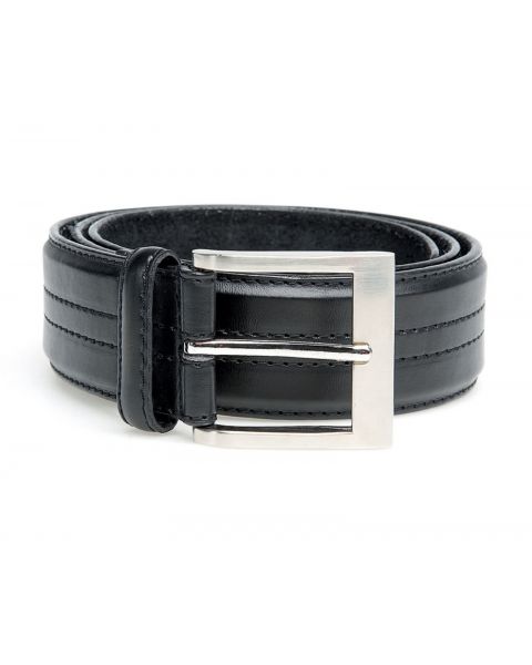 Duke Kingsize Bonded Basic Leather Belt Black | Jean Scene