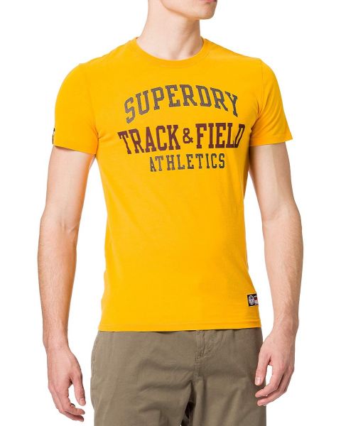 Superdry Track & Field Graphic Crew Neck T-Shirt Utah Gold