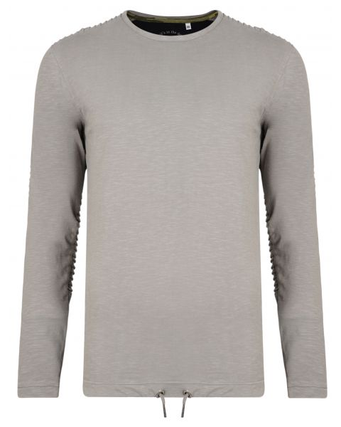 Ringspun Twiss Plain T-Shirt Long Sleeve Grey | Jean Scene