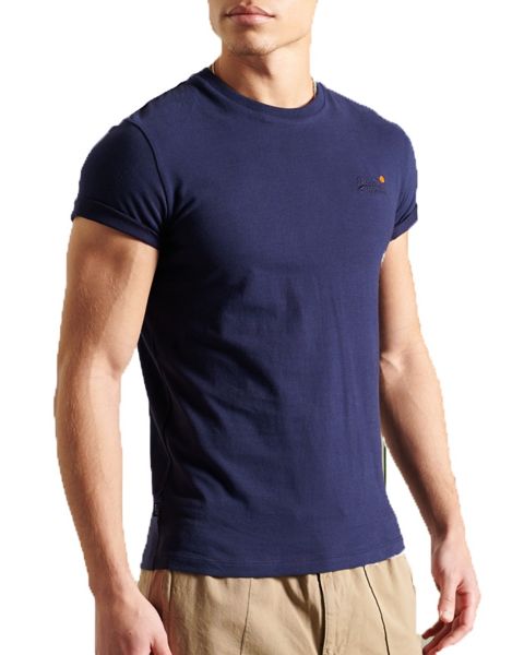 Superdry Vintage Embroided Crew Neck T-Shirt Rich Navy